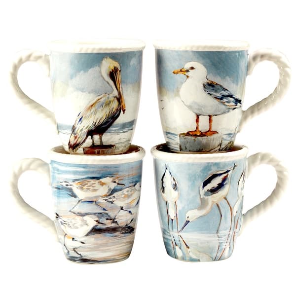 slide 2 of 6, Certified International Shorebirds 18 oz. Mugs, Set of 4