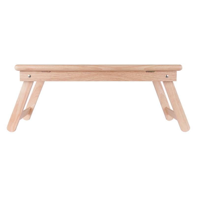 Arlo Breakfast Tray with Flip Top Gray and Natural Finish
