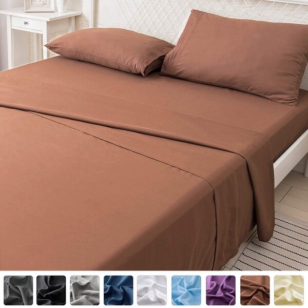 Bed Sheets Set Super Soft Brushed Microfiber 1800 Thread Count