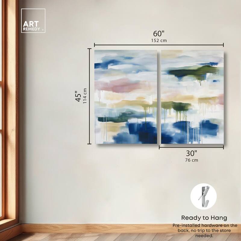 Kairos II Canvas Set of 2 by Art Remedy, Gallery Wrapped