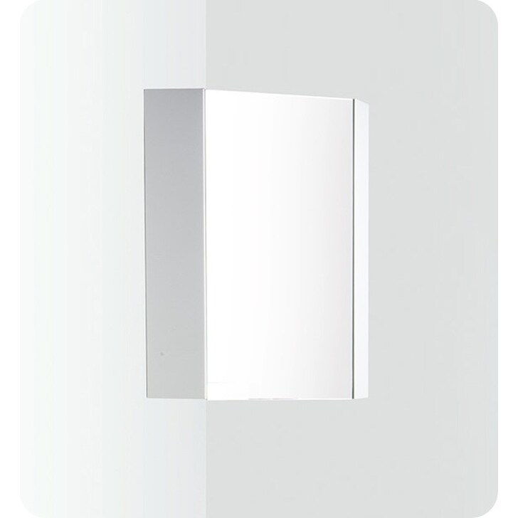 Shop Fresca Fmc5082 Lucido 14 Single Door Framed Corner Medicine Cabinet White Overstock 23104707