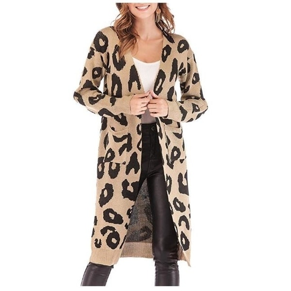 long leopard sweater