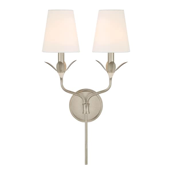 slide 2 of 11, Crystorama Lighting Group 562 Broche 2 Light 21" Tall Wall Sconce with Antique Silver