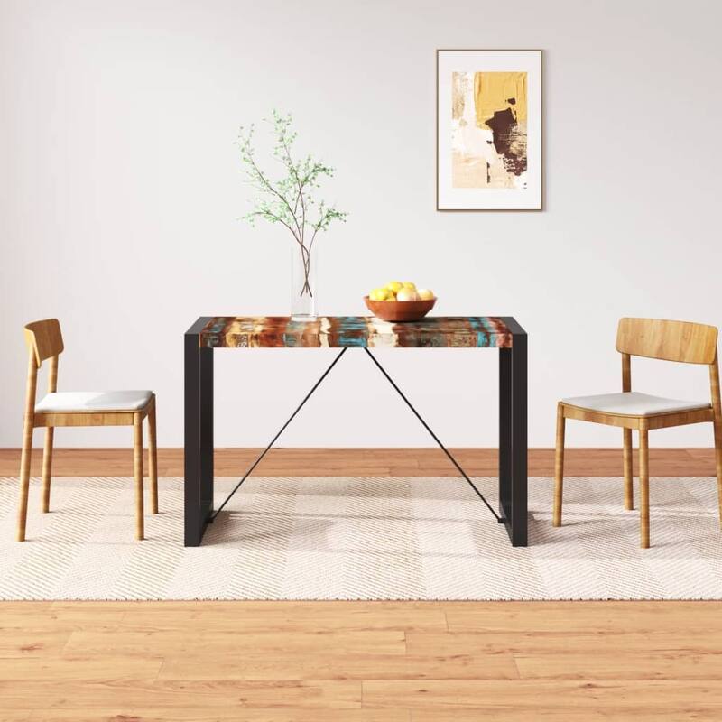 vidaXL Dining Table Solid Reclaimed Wood 47.2" - Multi