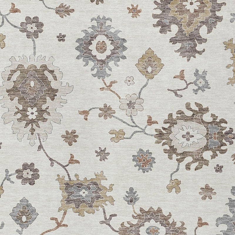 HomeRoots Floral Traditional Rectangle Outdoor Rug
