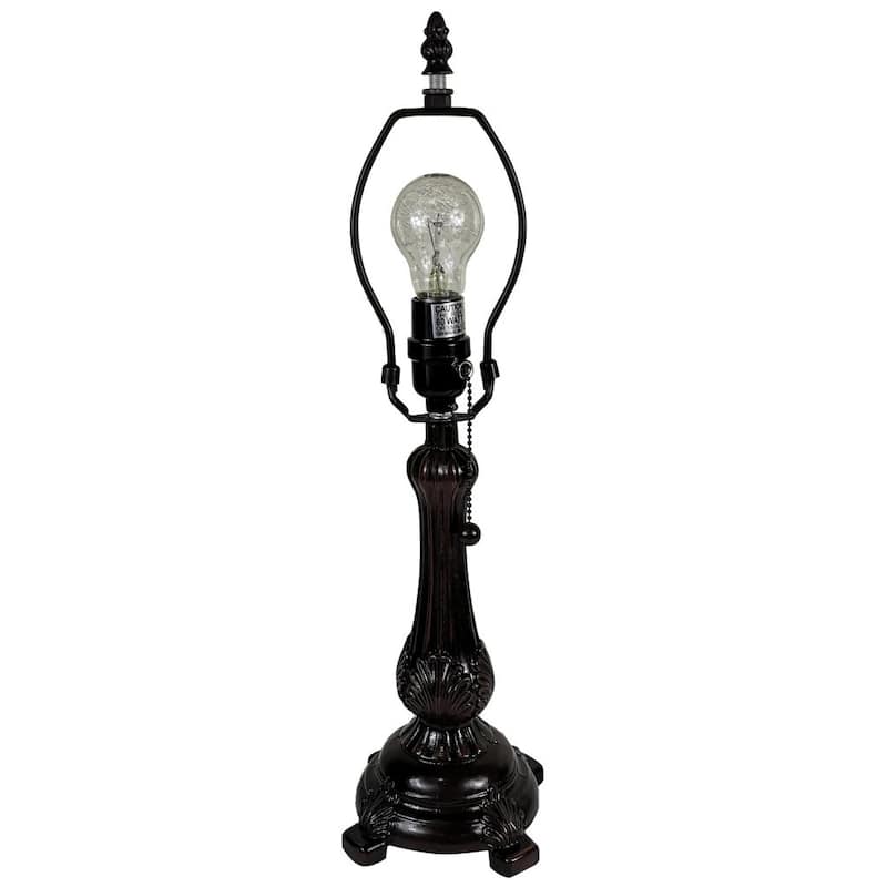 Tiffany Style Table Lamp 19" Tall Stained Glass White Floral Tulips Nightstand Bedroom Handmade Gift AM1094TL12B Amora Lighting