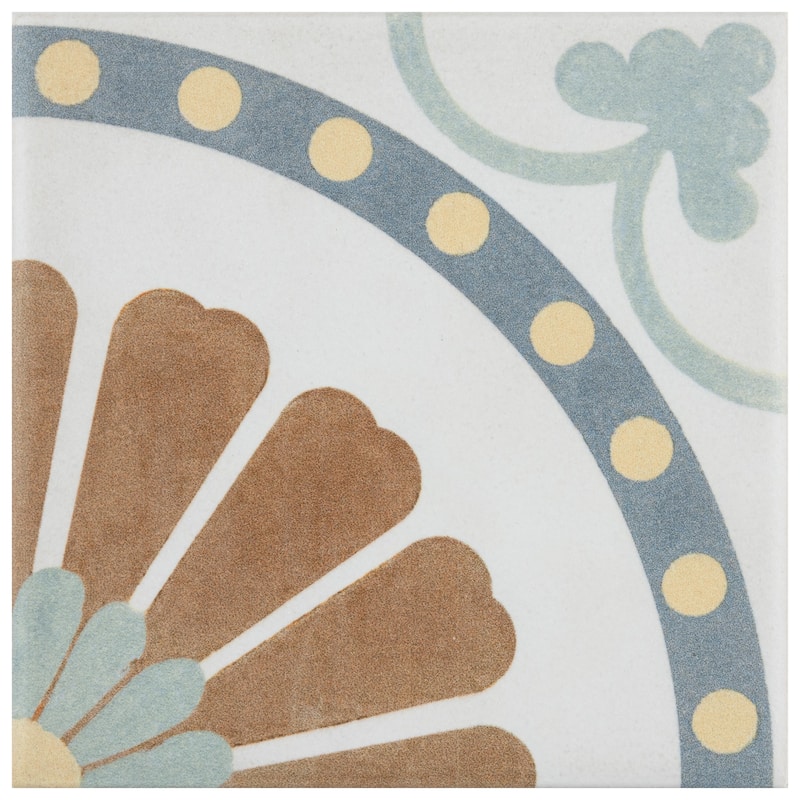 Merola Tile Revival Mini Ring 3-7/8" x 3-7/8" Ceramic Floor and Wall Tile