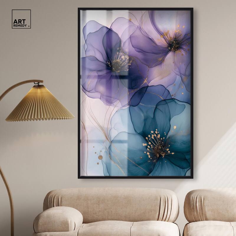 Gilded Cyanescence II Shadowbox by Art Remedy