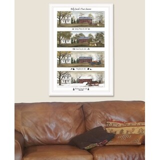 TrendyDecor4U Farmhouse "Four Seasons" Framed Print Wall Art by Billy ...