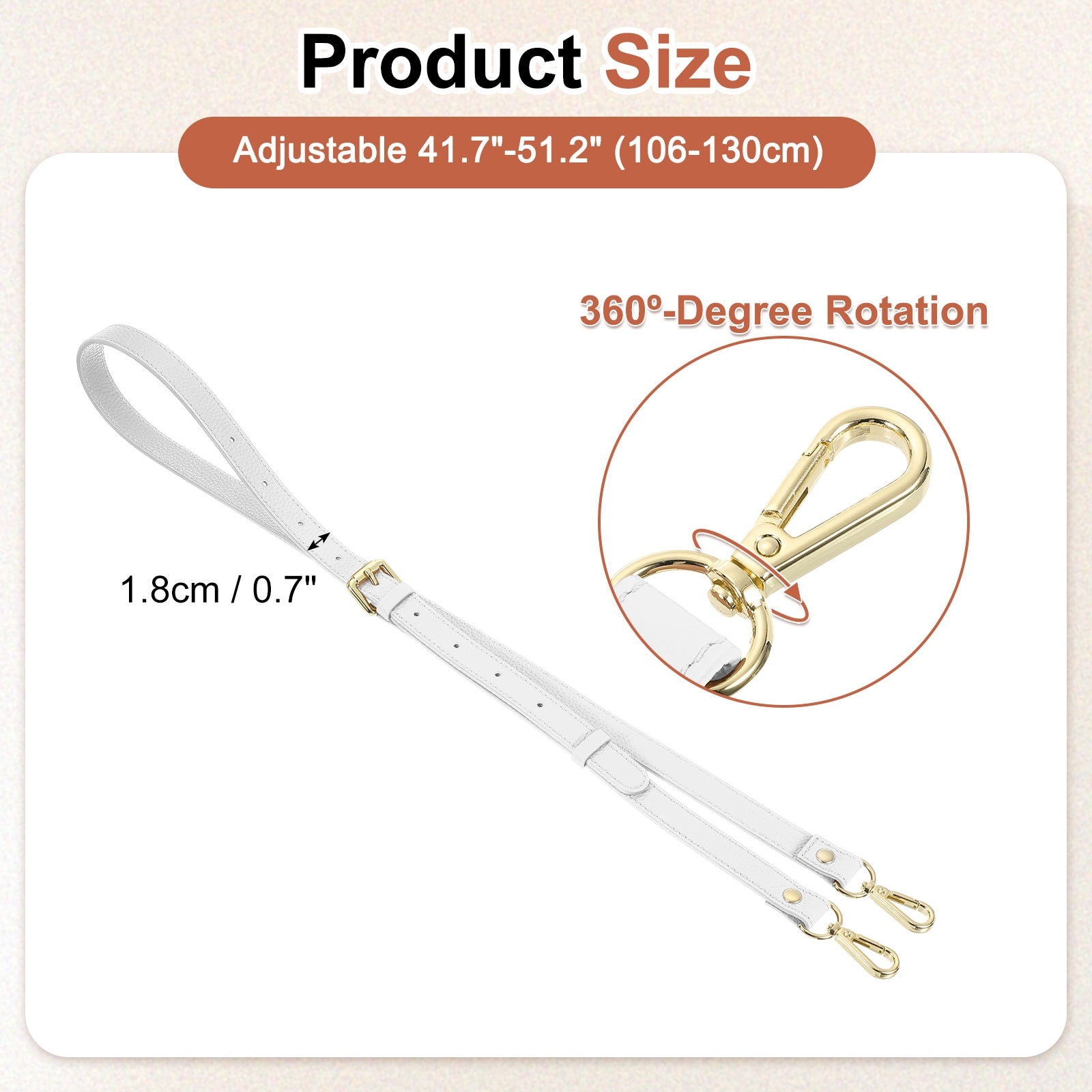 Genuine Leather Purse Strap, Adjustable Crossbody Replacement Straps