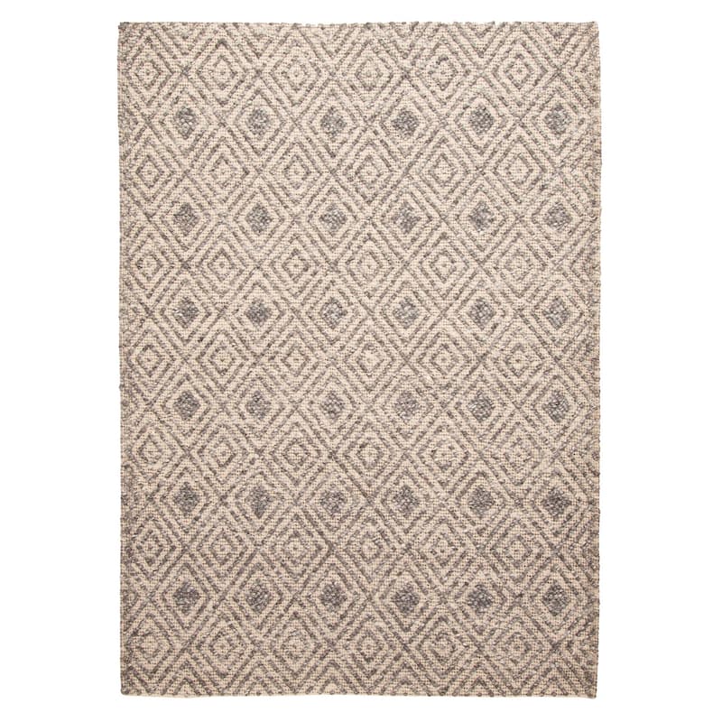 ECARPETGALLERY Braid weave Sienna Dark Grey Wool Rug - 5'4 x 7'4