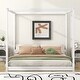 preview thumbnail 2 of 8, King Size Canopy Platform Kids Bed, Stylish Design with Support Legs for a Modern Touch and Freshness Underneath, White