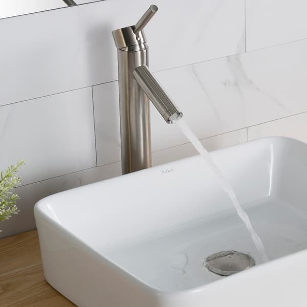 Shop Kraus Sheven Single Hole Single Handle Vessel Bathroom Faucet
