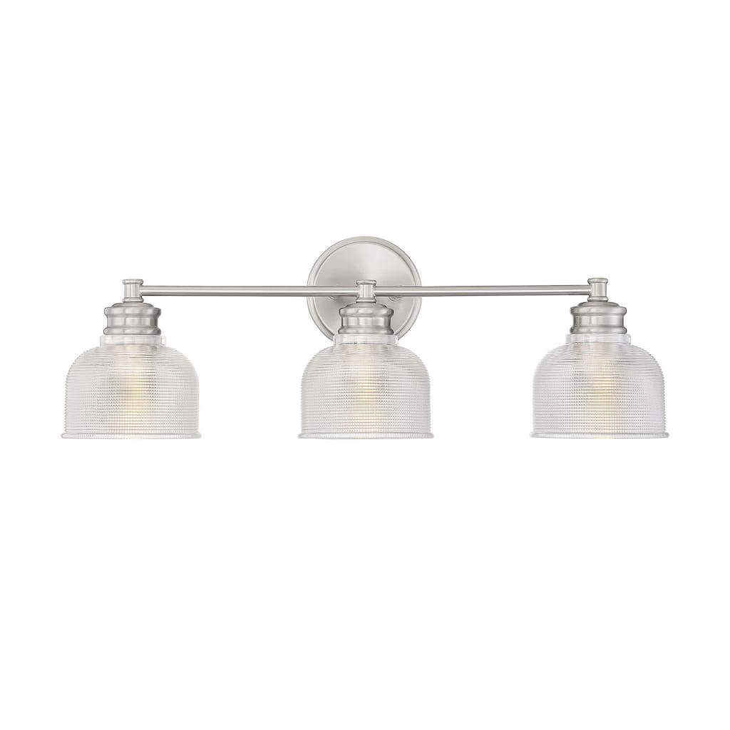 Meridian M80035 3 Light 24" Wide Bathroom Vanity Light with Halophane