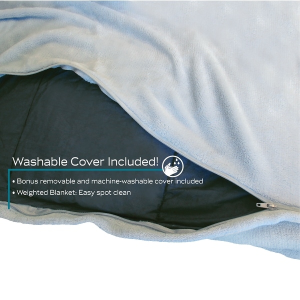 DreamLab Acupressure 48x72 Weighted Blanket with Removable Cover