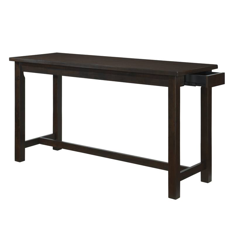 4pc Counter Height Dining Set Counter Height Table w Drawer Built-in USB Ports Power Outlets and 3 Stools Casual