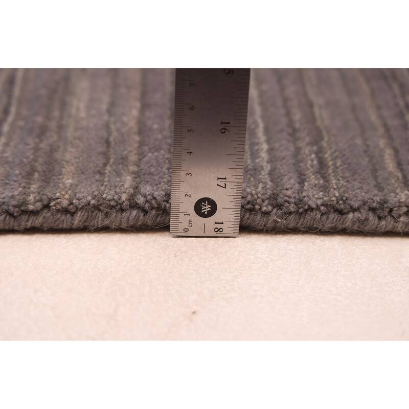 ECARPETGALLERY Hand Loomed Kashkuli Gabbeh Grey Wool Rug - 4'9 x 6'11