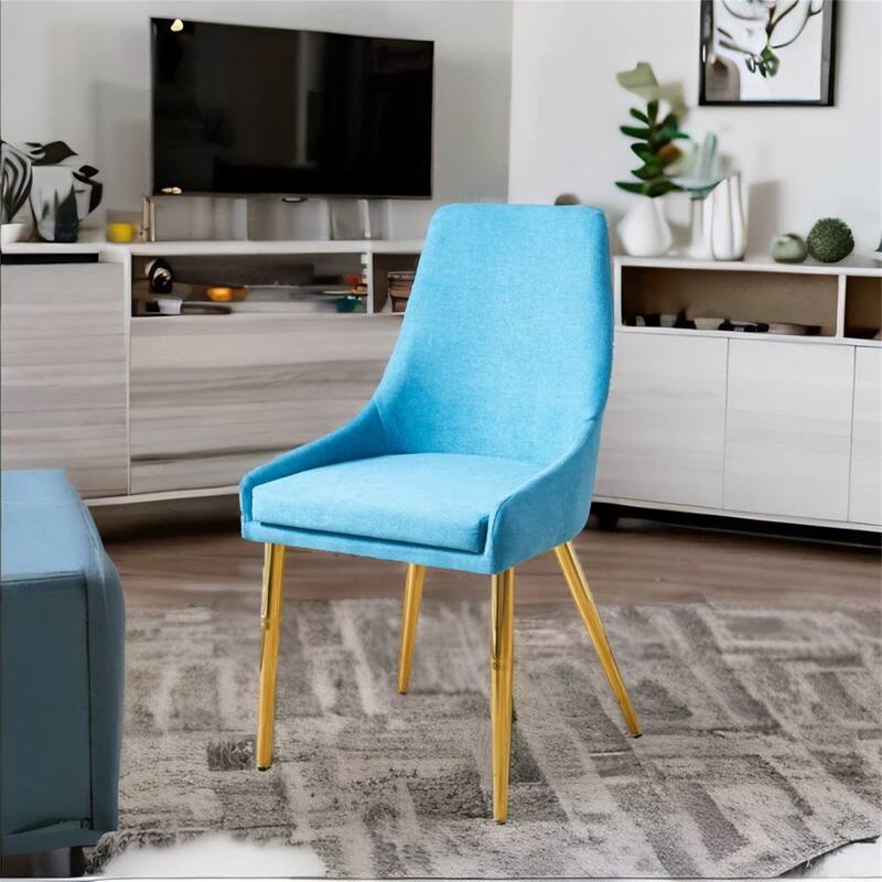 Upholstered Armless Fabric Dining Chairs (Set of 2)