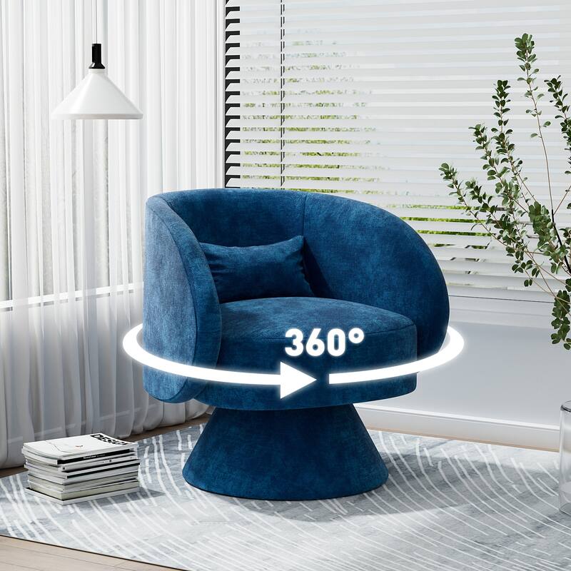 Ouyessir 360 Degree Modern Swivel Cuddle Barrel Sofa Chairs