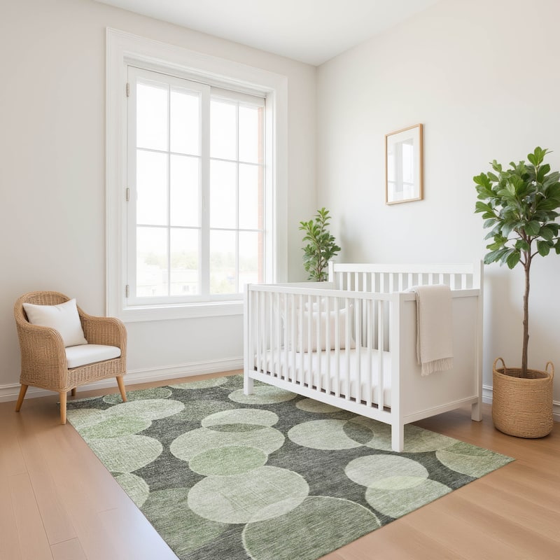 Premium Washable Super Soft Contemporary Bubbles Mayfield Rug