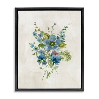 Stupell Bundle of Blue Herbs Framed Floater Canvas Wall Art Design By ...