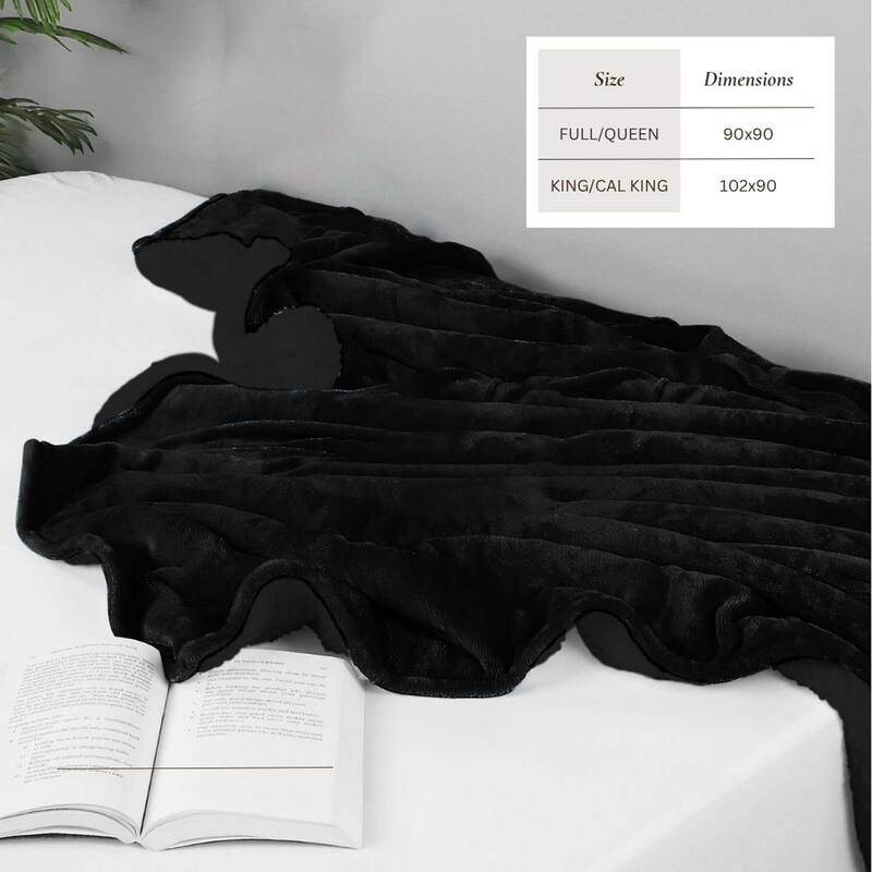 Linery & Co. Velvet Plush Reversible Sherpa Bed Blanket