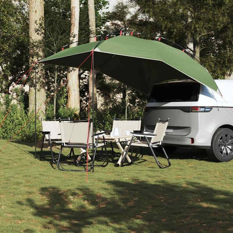 vidaXL Car Tent Green Waterproof - 133.9 x 180/250 x 78.7"