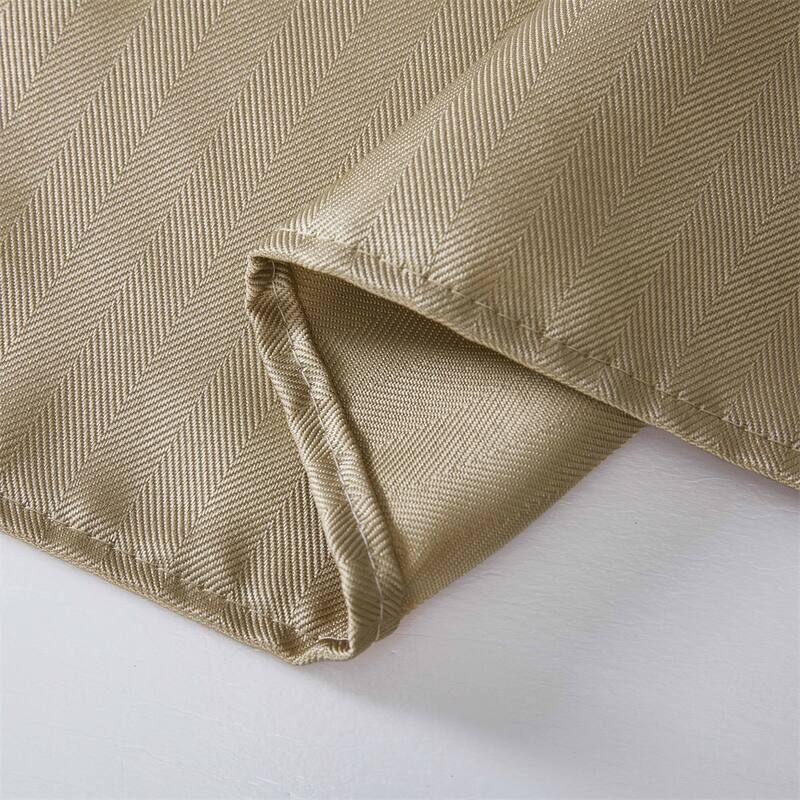 HLC.me Lincoln Jacquard Striped Fabric Tablecloth for Rectangle Table Advanced Water & Fade Resistance