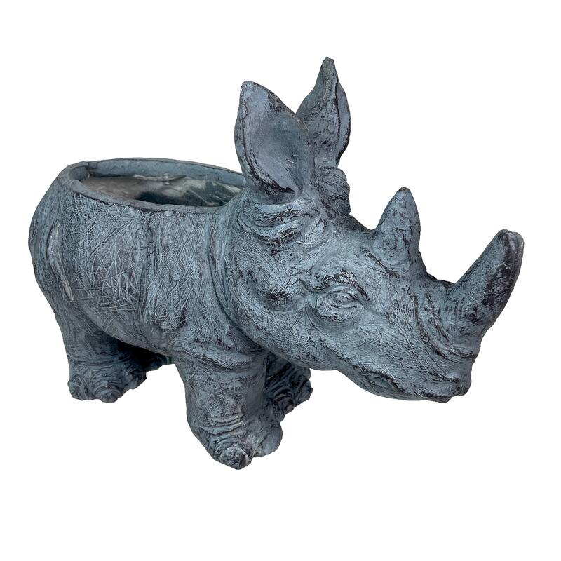 Whimsical Animal Mgo Planters Durable Magnesium Oxide For - Grey - 13 X 18.5 X 7.5 inches