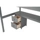 preview thumbnail 9 of 7, Twin Loft Bed with Desk & Storage Drawers - Gray