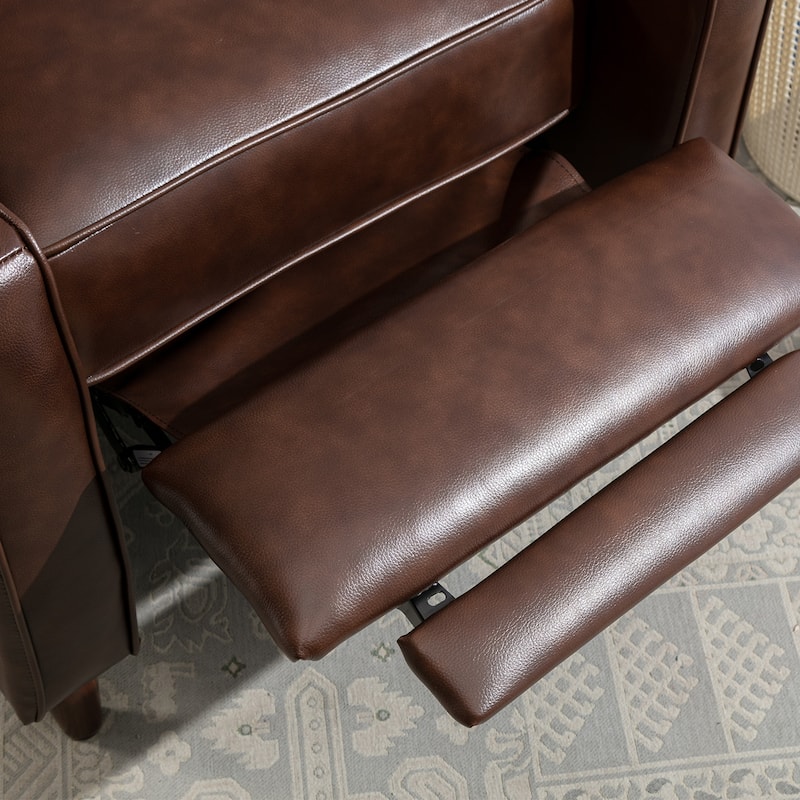 Genuine Leather Pushback Recliner Single Sofa