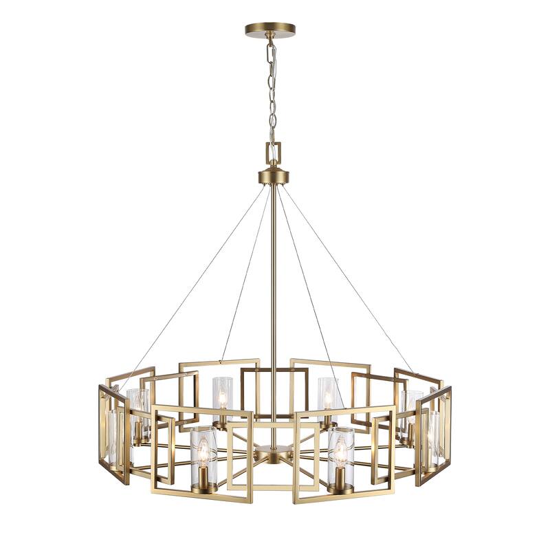 Marco 8-Light Chandelier in Brushed Champagne Bronze with Clear Glass - 8 Light Chandelier