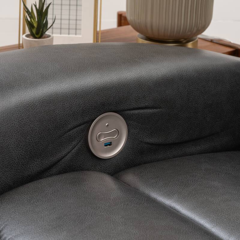 Izaiah Power Reclining Chair Grey