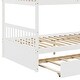 preview thumbnail 5 of 16, Minimalist Design Wooden Detachable Full Over Full Bunk Bed with Trundle Bed