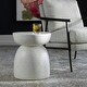 preview thumbnail 2 of 3, Uttermost Inhale Cast White Accent Table - 16"W x 18"H x 16"D