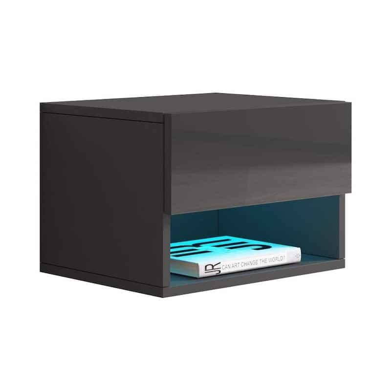 Air Modern Wall-mounted Floating Nightstand - Gray