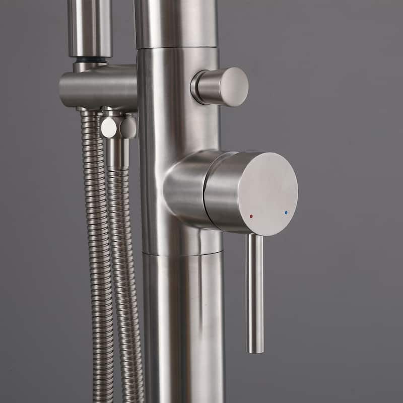 Rbrohant 84"H Stainless Steel Freestanding Outdoor Shower with Handshower
