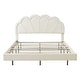 preview thumbnail 13 of 16, Queen Platform Bed with LED and Floral Headboard