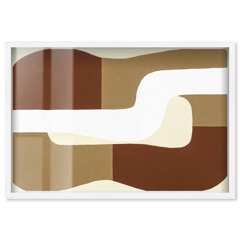 Minimal Wavy III Shadowbox by Art Remedy - White - 15" x 10"