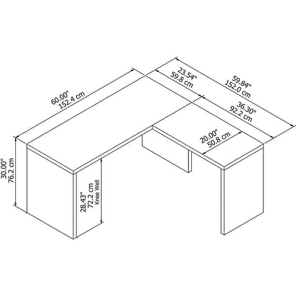 dimension image slide 0 of 5, Echo L-shaped Modern Desk from Office by kathy ireland