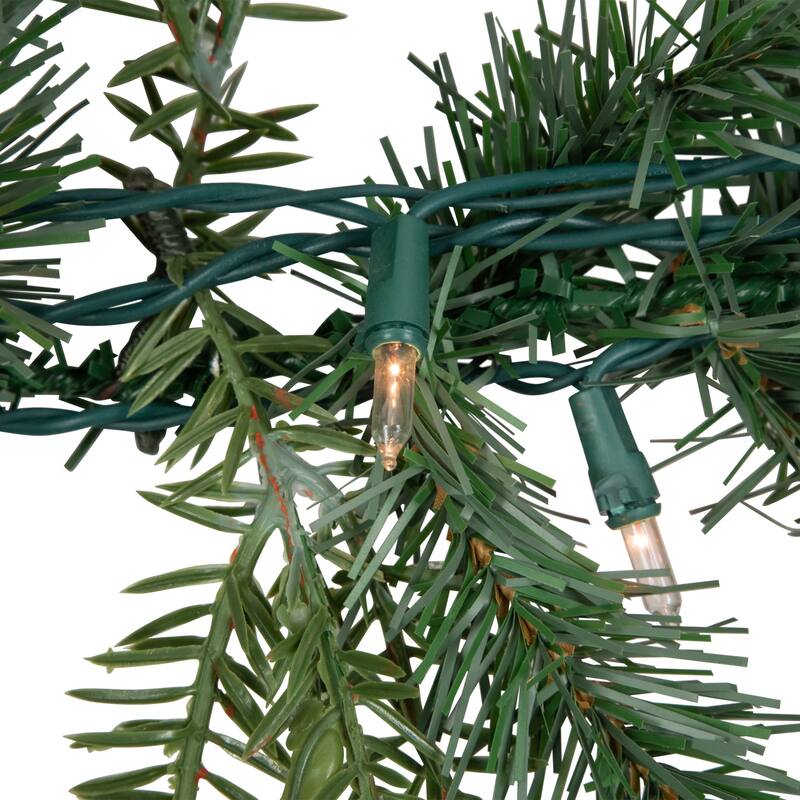 9' x 14" Pre-Lit Blue Spruce Artificial Christmas Garland, Clear Lights