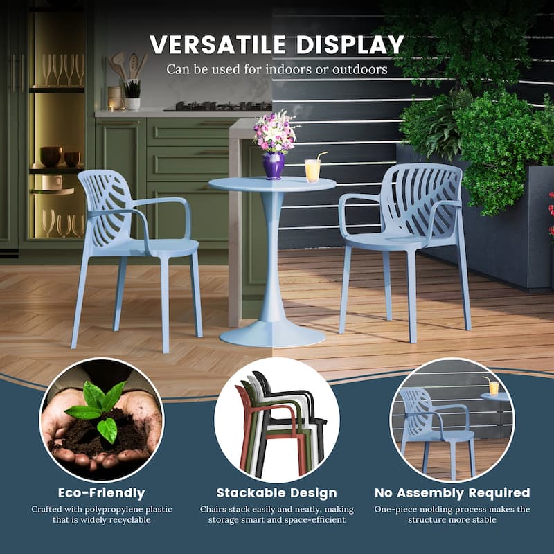 Frond and Form Outdoor Stacking Dining Armchair (Set of 2)