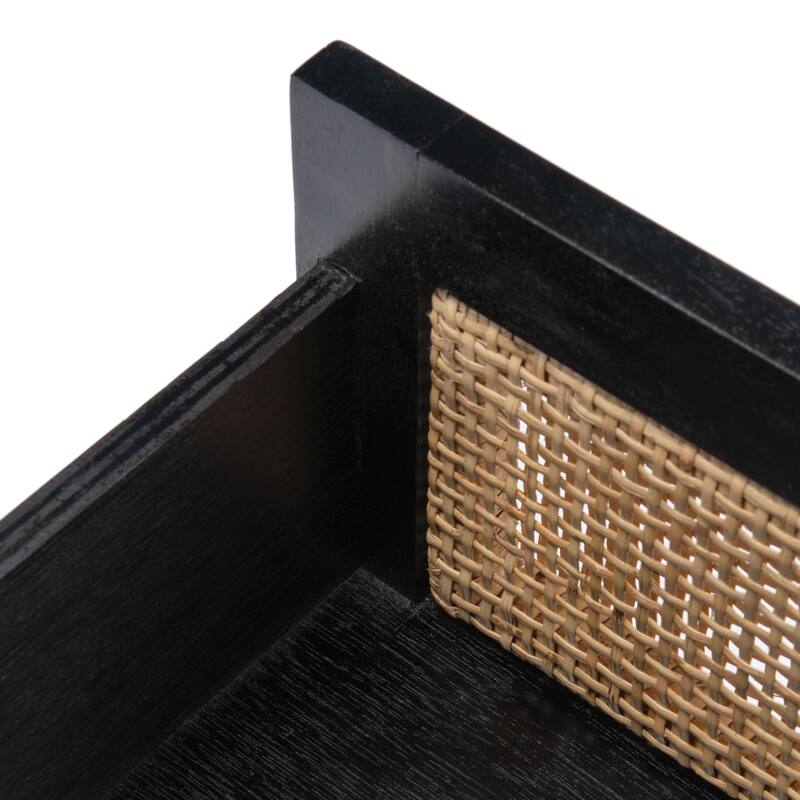 SAFAVIEH Dayana 2-Drawer Rattan Accent Table Nightstand