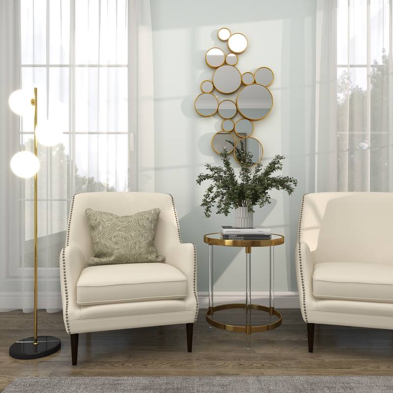 CosmoLiving by Cosmopolitan Gold Metal Bubble Cluster Room Wall Mirror