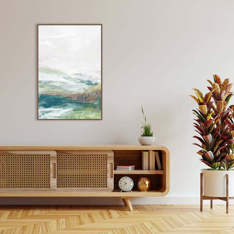 Verdant Vista No. 1 by Hannah Dawson Framed Canvas Wall Art Print