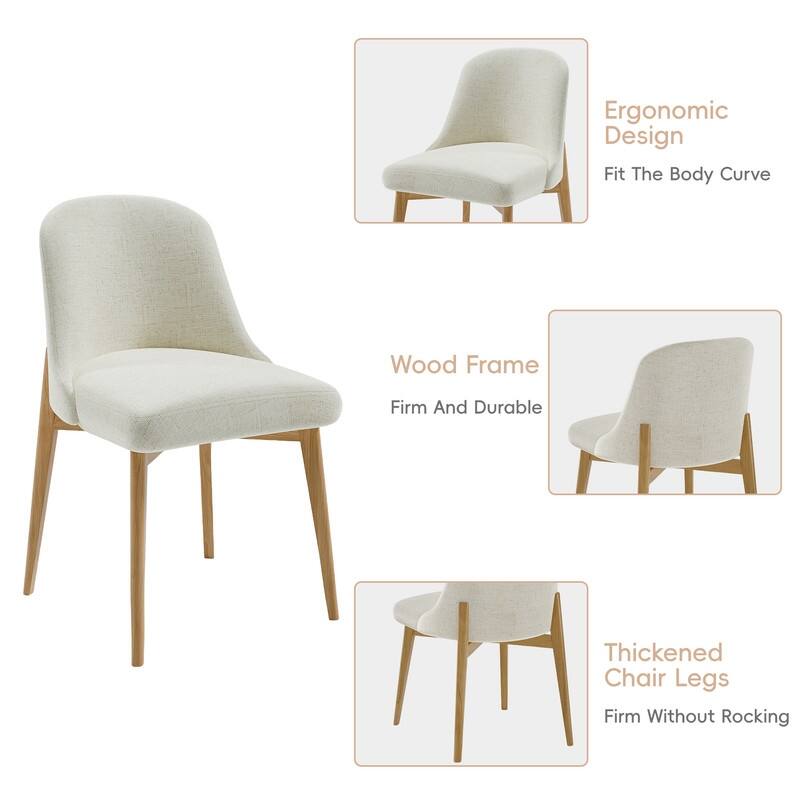 5-Piece Modern Round Dining Table Set with Upholstered Chairs Pedestal Base