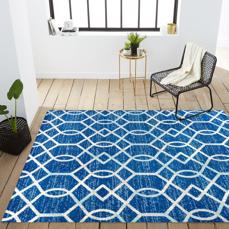 JONATHAN Y Moroccan Ogee Fretwork Area Rug