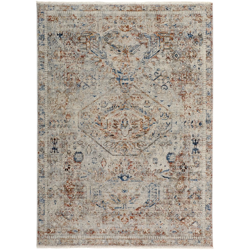 Grand Bazaar Frencess Machine Made Medallion Transitional Area Rug
