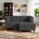 preview thumbnail 79 of 146, Madison Oversized Upholstered Corduroy Modular Sectional Sofa Grey-3 Piece Type2