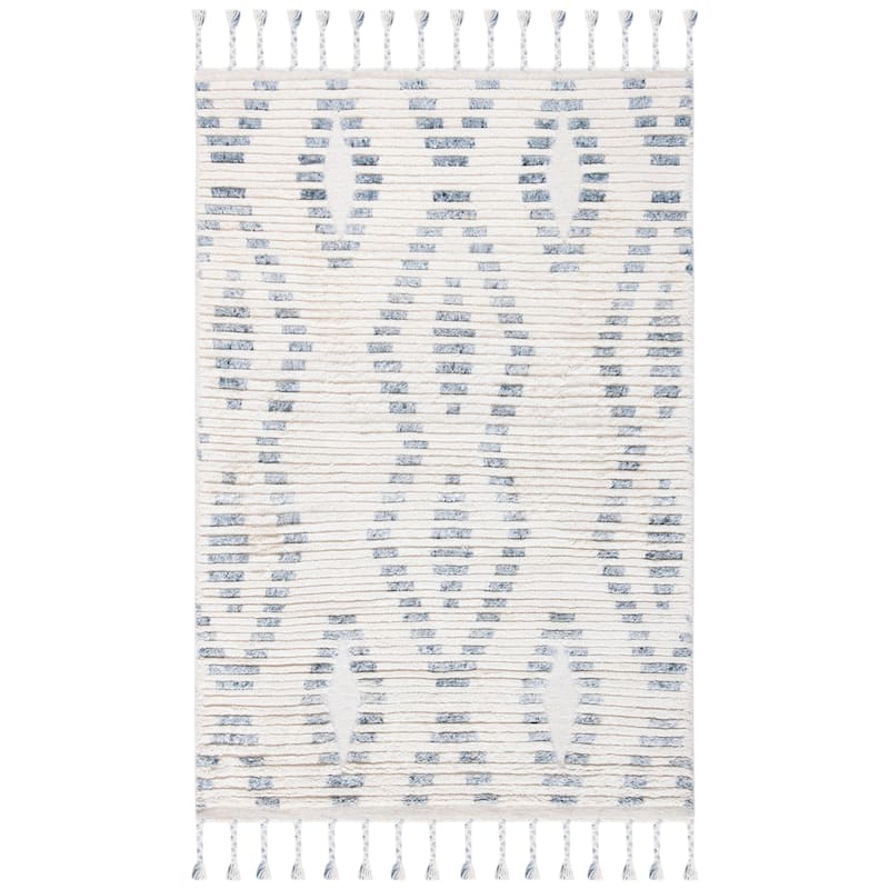 SAFAVIEH Hand-Knotted Casablanca Shag Boginja Tribal Wool Rug